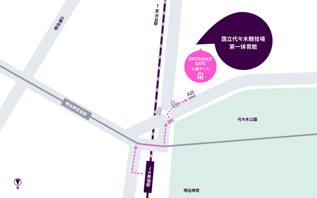 入場方法案内図